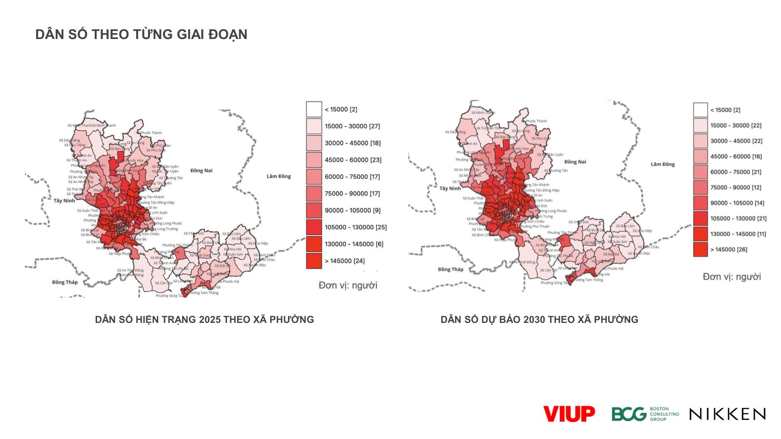 Bản đồ dân số TP.HCM theo xã, phường năm 2025 và dự báo năm 2030 trong báo cáo quy hoạch